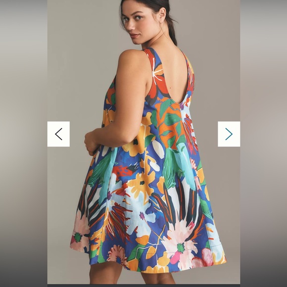 Anthropologie Maeve Keiko Swinging Floral Mini Dress - Picture 4 of 9
